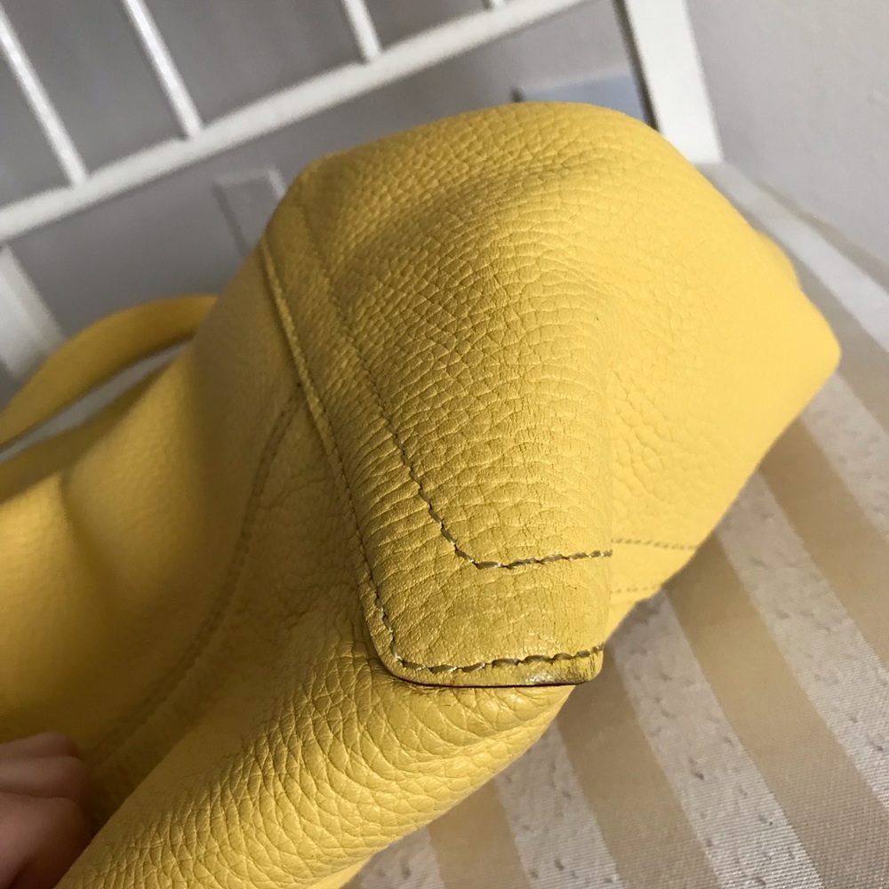 Kate Spade Yellow Tote Leather Tote Handbag Bag - Picture 6 of 8